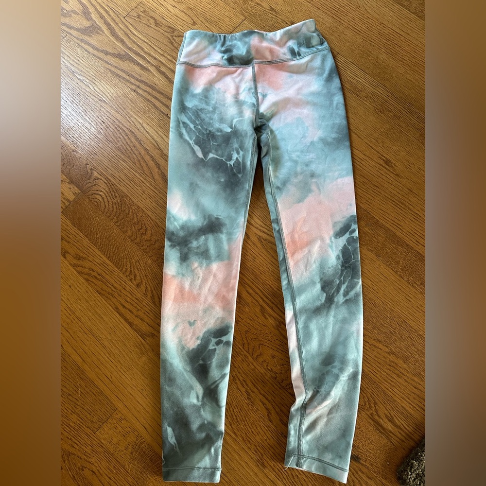 Worn once athleta girls leggings size 14 tie dye